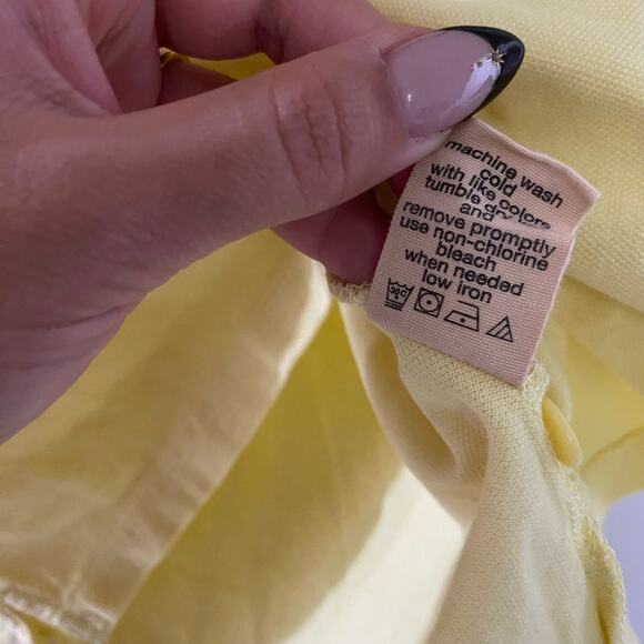 John Varvatos Star USA Piqué Cotton Polo in Lemon Rind sz Medium - Picture 6 of 7